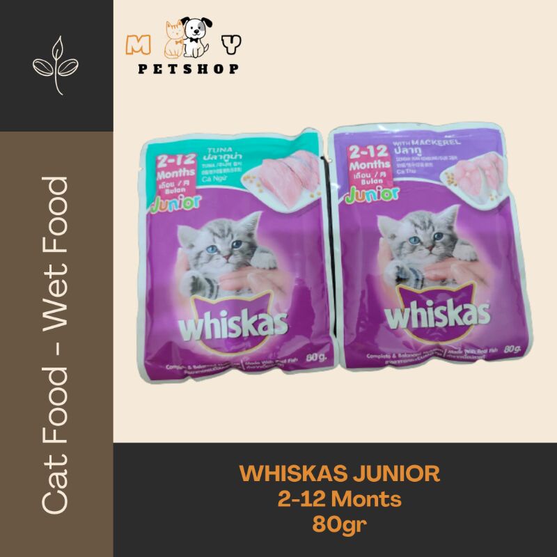 Makanan Kucing Whiskas Junior Pouch 80gr