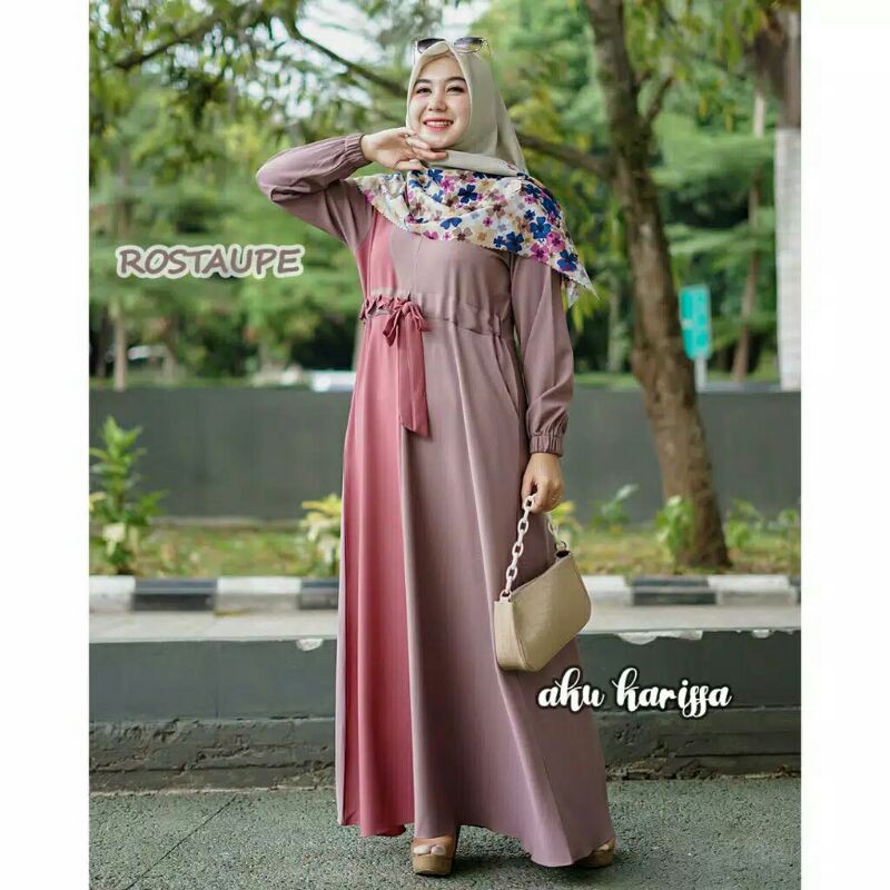 GAMIS AFRIN DRESS ITYCREPE ORIGINAL AKU KARISSA