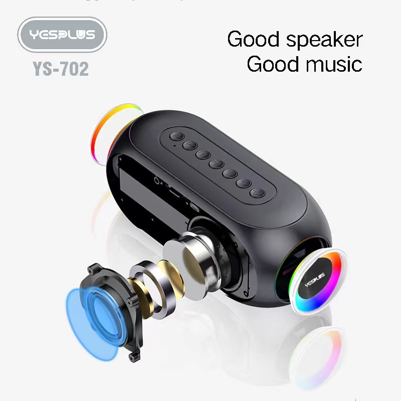 【33LV.ID】Speaker Bluetooth LED YS-702 Two Alarm Clock Night Light