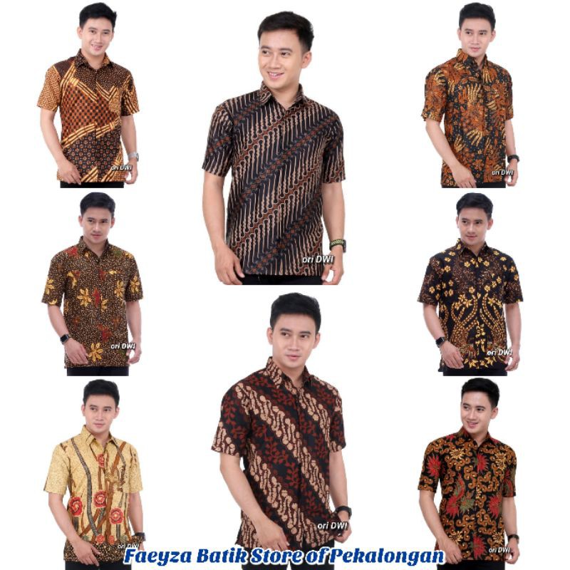 Diskon Atasan Batik Tradisional Pria - Kemeja Batik Pria Lengan Pendek - Hem Batik Motif Random 8bYO8EYtX0qXQ1