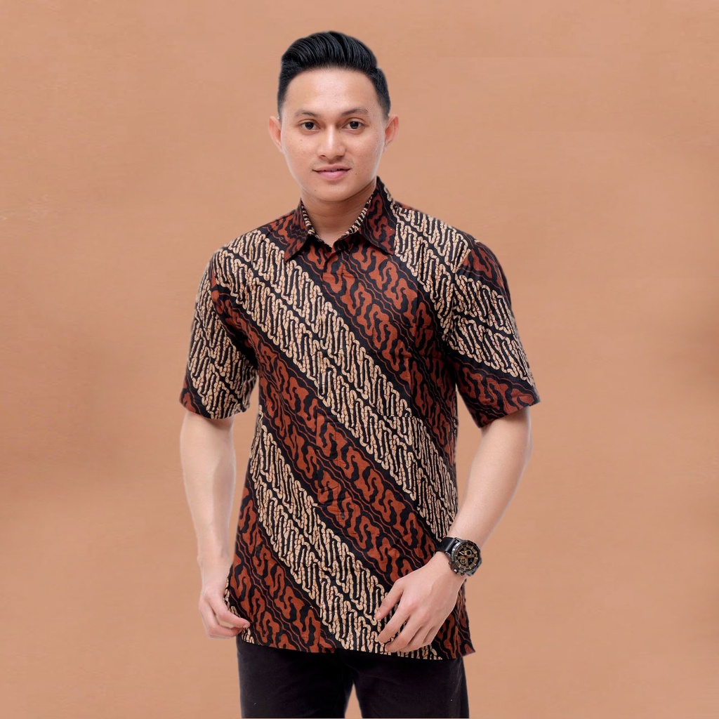 terbaru kemeja batik pria lengan pendek -  baju batik pria - kemeja kerja - kemeja batik kantor - bimasakti - bima sakti - hem batik