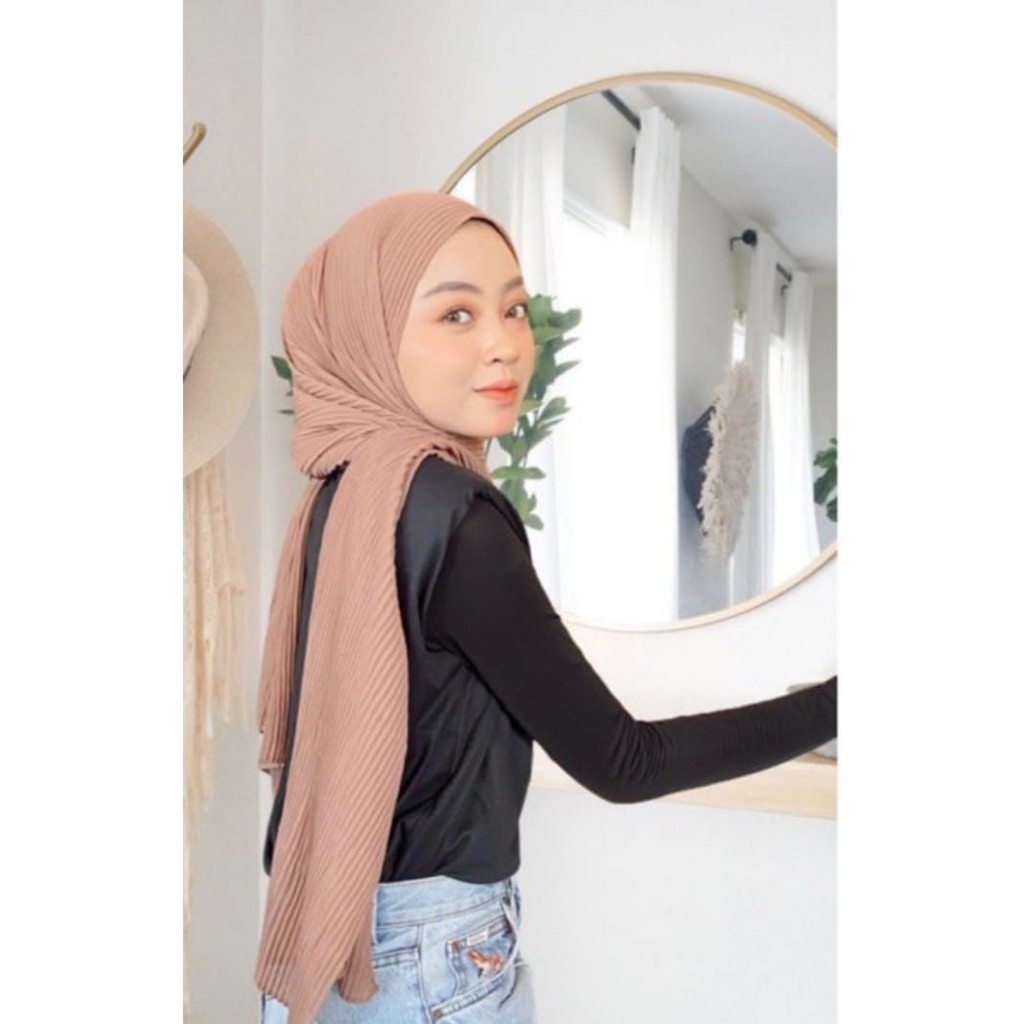 Pashmina Plisket Shawl / Hijab Havana Muslimah