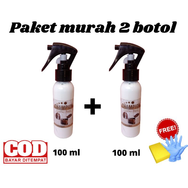 paket murah 2 botol cat kulit 100ml+100ml,bermacam macam warna,cat untuk semua bahan kulit,jaket kulit,tas kulit,sepatu kulit,dll