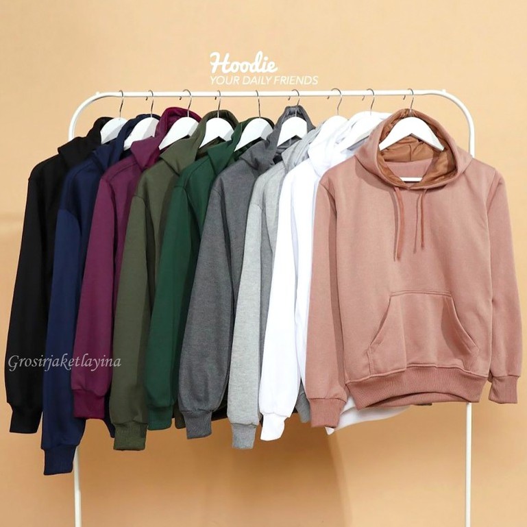 JAKET HOODIE POLOS JUMPER JAKET HOODIE JAKET ABU TUA POLOS M L XL XXL PRIA WANITA grosirjaketlayina