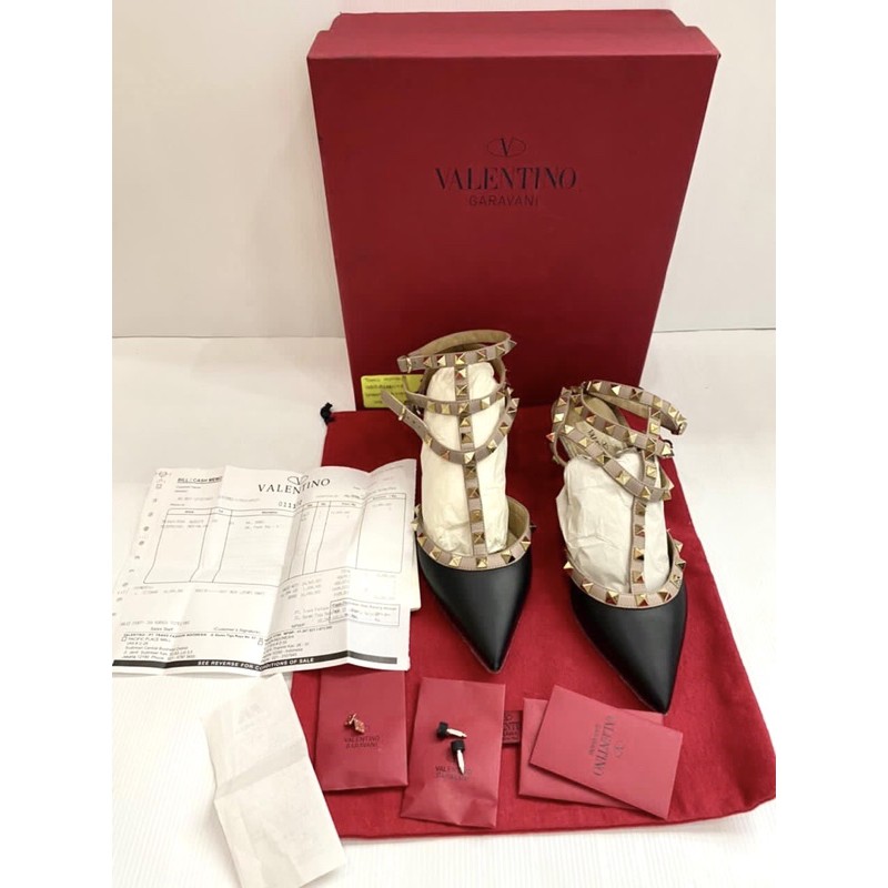 Authentic Valentino Black Rockstud Heels