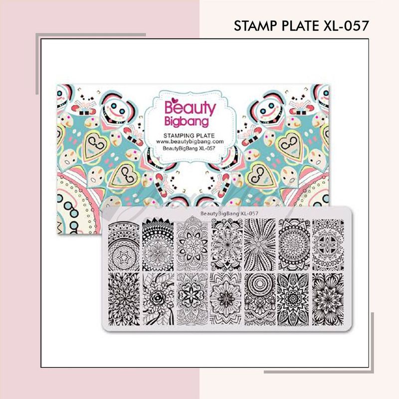 stamp plate XL-057 stamping nail art stamp cetakan nail art