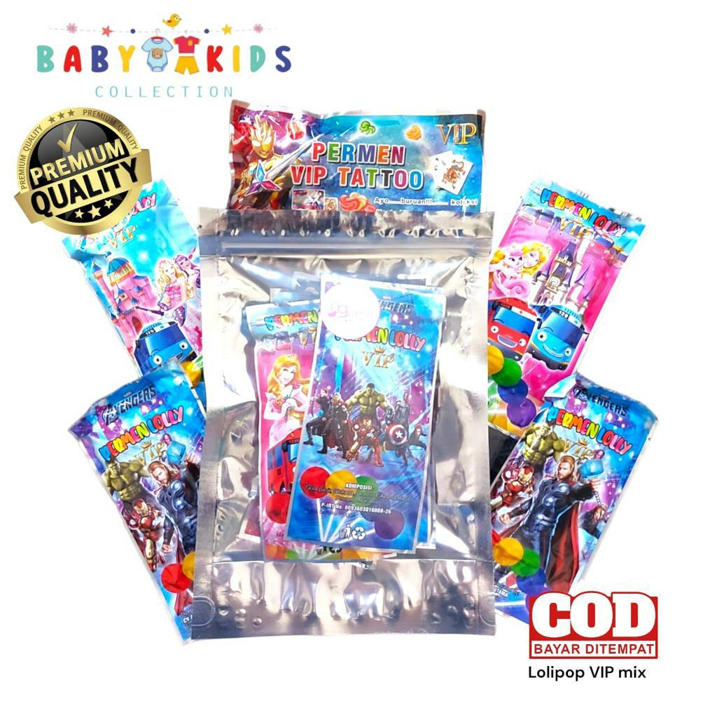 

Permen Lolipop VIP Karakter FREE Kartu Lolly VIP Rasa Buah Premium