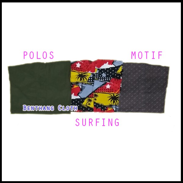 [Dpt 3pcs] Celana pendek POLOS MOTIF SURFING  Keren Gaul Nyaman AL-1