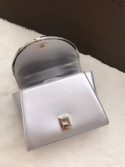 Metallic-Trimmed Front Flap Bag