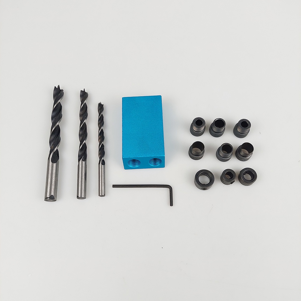 [BEST QUALITY] Kit Adapter Mata Bor Hole Jig Pembuat Lubang Baut Papan Kayu