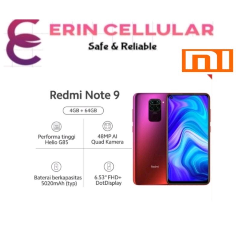 XIAOMI NOT 9 4/64GB & 6/128GB - GRS RESMI TAM XIAOMI