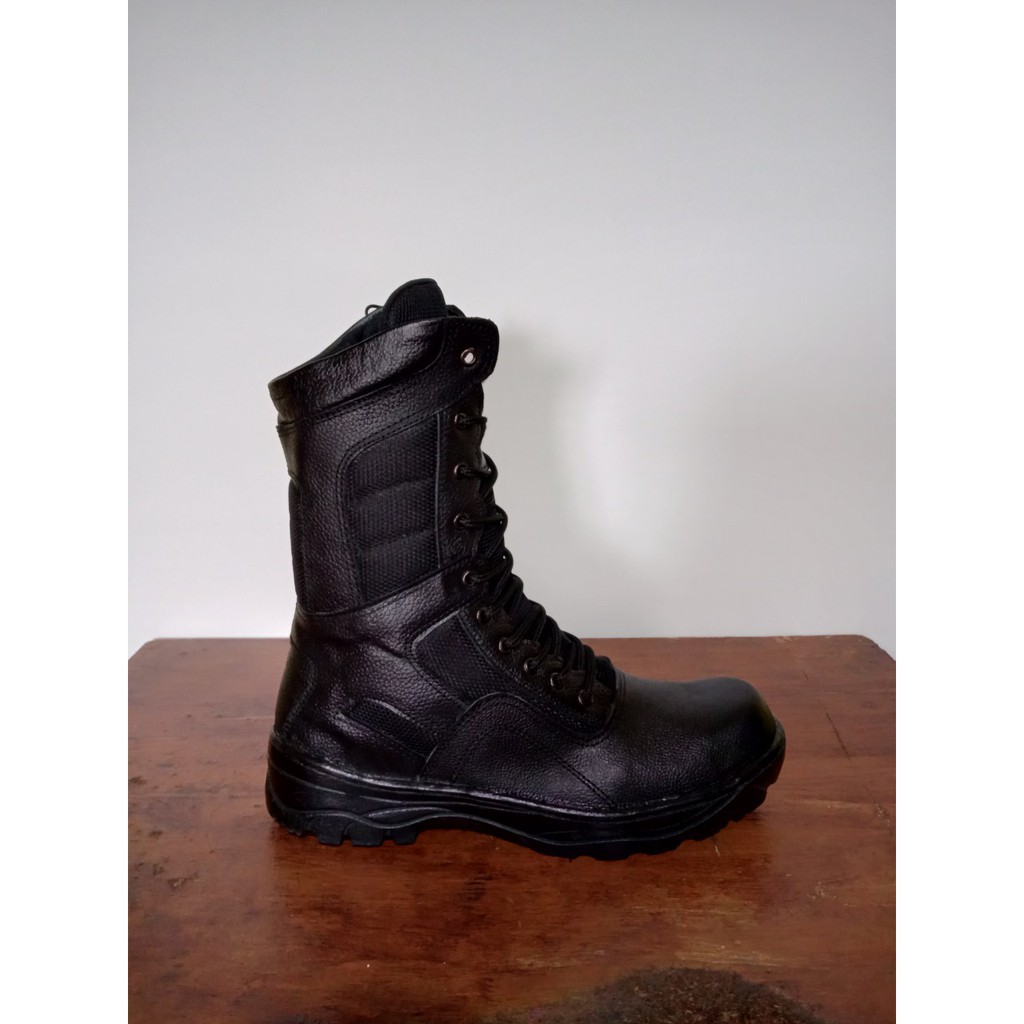 SEPATU SAFETY BOOT PDL ARMY KULIT HITAM ASLI SEPATU MODEL TERBARU elegan dan mewah