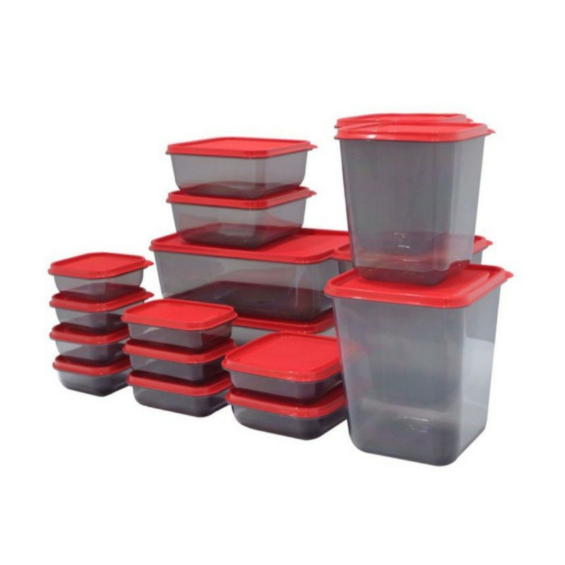 KOTAK MAKANAN PLASTIK WADAH MAKANAN PLASTIK KOTAK BUAH PLASTIK KOTAK PLASTIK 17 PCS