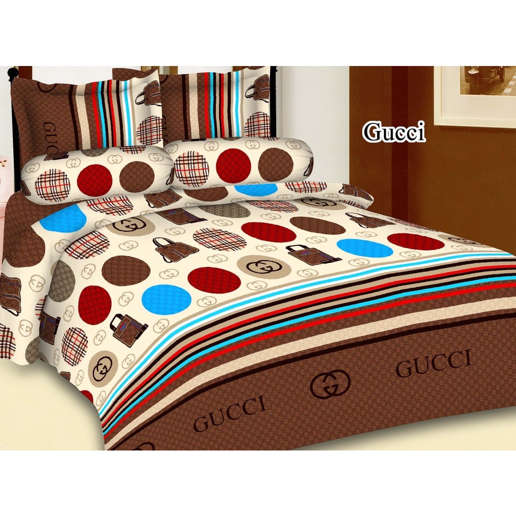 SPREI SET MURAH TERLARIS UKURAN 160X200 TINGGI 20CM MOTIF BUNGA &amp; KARAKTER BERIKUT SARUNG BANTAL 7 SARUNG GULING