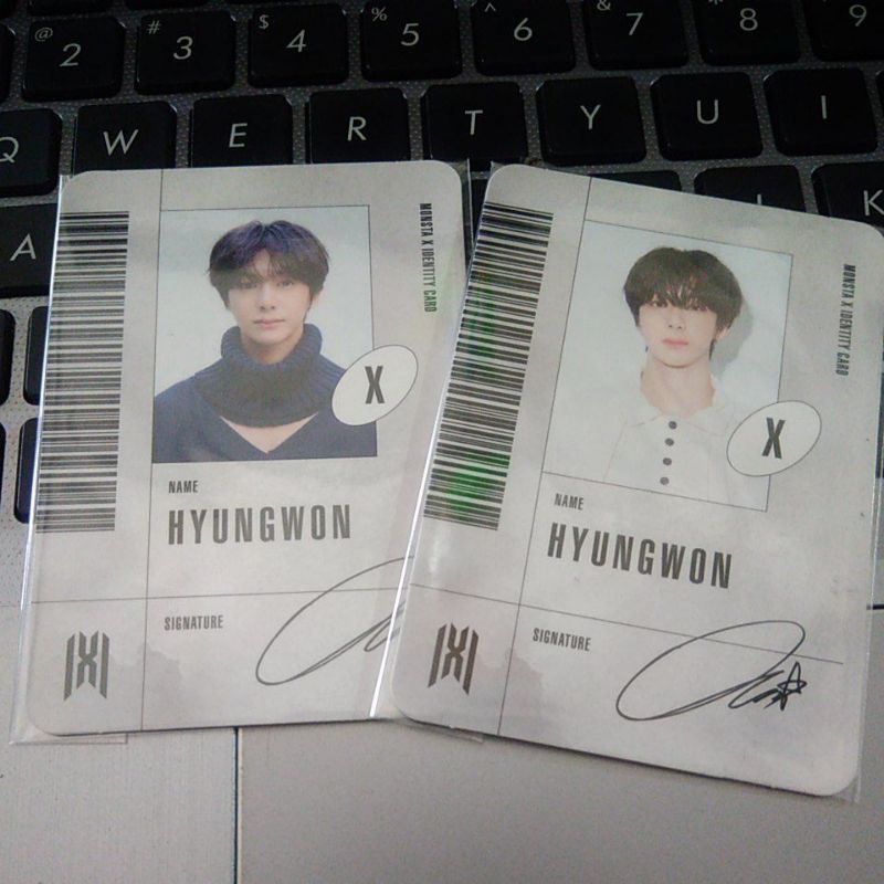 

Monsta X PC Photocard Hyungwon, ID card follow set