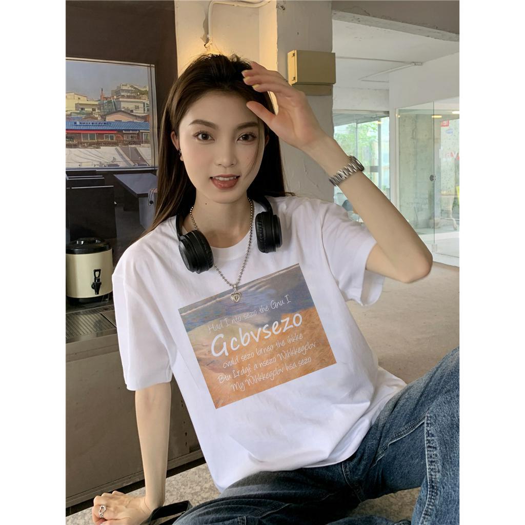 EUNII T-shirt Lengan Pendek SEZO Korean Style/Kaos Atasan Wanita/Baju Kaus Oversize Wanita/Kaos Wanita