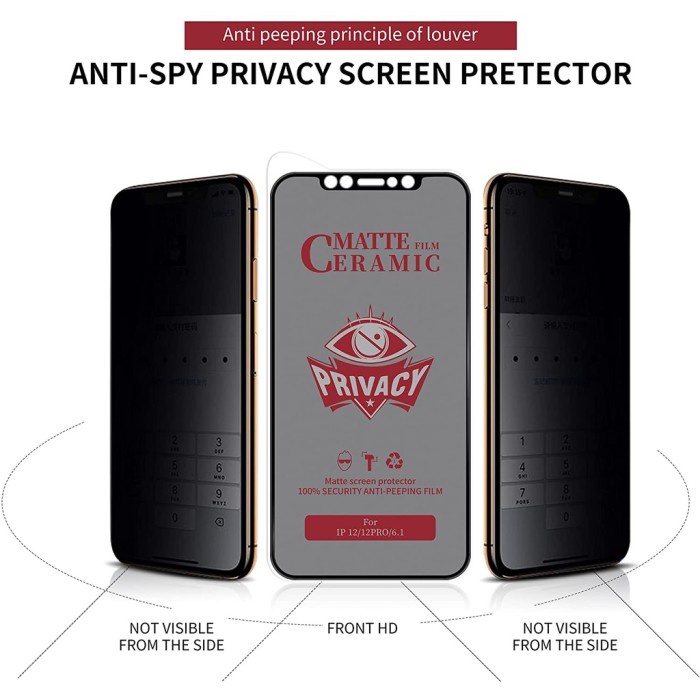 OPPO RENO 3 3 PRO 4 4F 5 5F 6 4G 6 5G 7 4G 75G 7Z 5G 8 4G 8 5G 8Z 5G 8T 5G Tempered Glass Ceramic Spy Matte Privacy Antigores