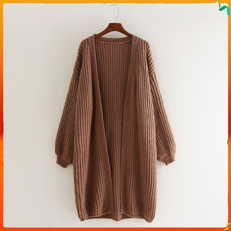 Cardigan Rajut Wanita Casual Lengan Panjang Model Longgar Cardigan Rajut Wanita Casual Lengan Panjang Model Longgar