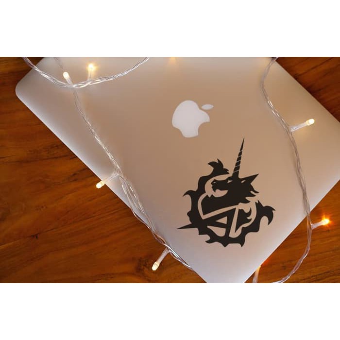 Decal Sticker Stiker Gundam Unicorn Hi Nu Logo Anime Laptop