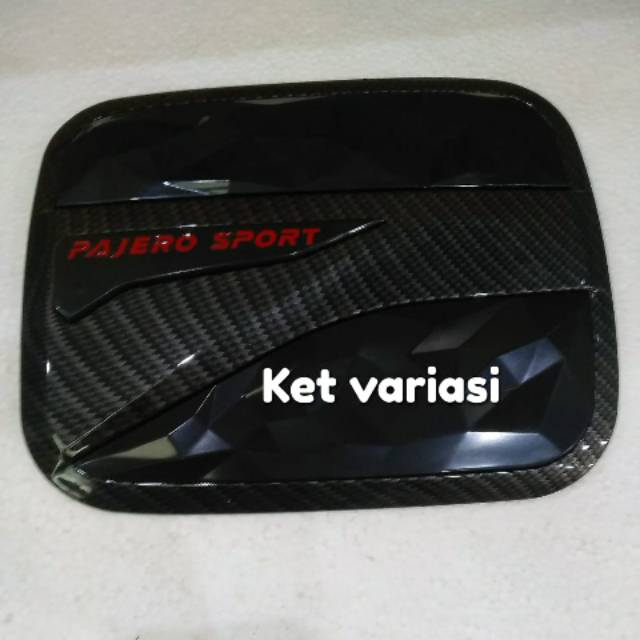 Tank cover- tutup tangki bensin all new  Pajero sport carbon combinasi hitam