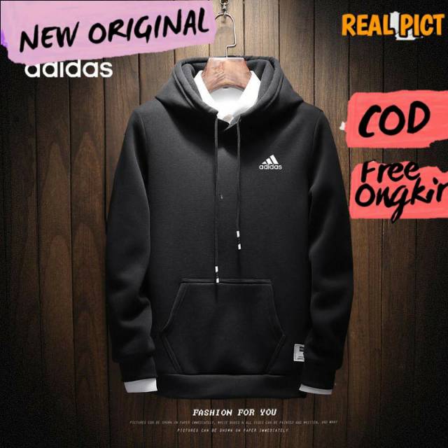 [Terlaris] Nice Adidas Sweater Hoodie Fleece | Sweater Hoodie Nice Adidas | Sweater Pria Bordir Logo