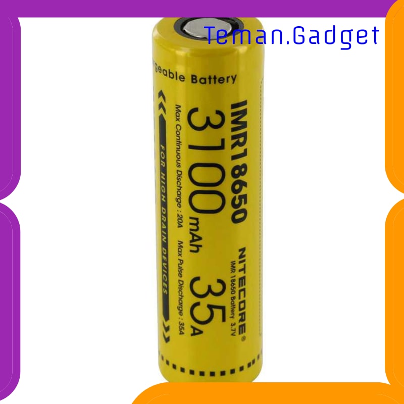 TG-IE281 NITECORE IMR18650 BATERAI VAPE 3100MAH 35A 3.7V