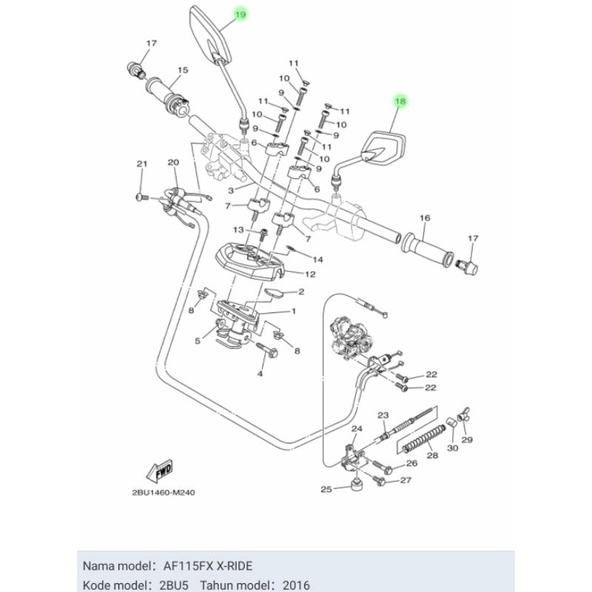 SPION SET JUPITER Z NEW XRIDE 115 JUP MX NEW KANAN KIRI ASLI ORI YAMAHA 31B F6280 &amp; 31B F6290 01