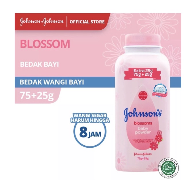 Johnson baby powder blossom milk and rice bed time 75+25gr