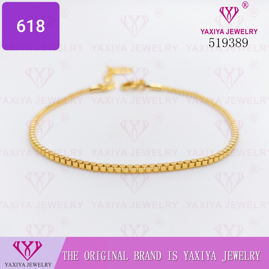 

Gelang Lapis emas italy Perhiasan imitasi Gold 18k Yaxiya Jewelry 618