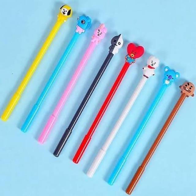 Pulpen BTS Bangtan Boys BT21 Bolpoin gel Bolpen BTS