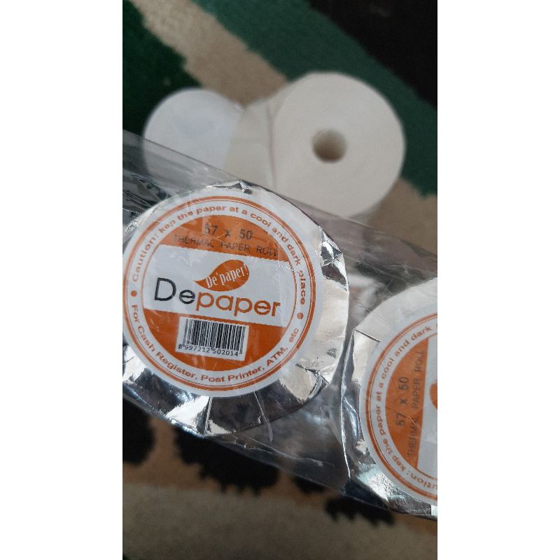 

Kertas Thermal Coreless 57x50mm harga Grosir isi 10pcs