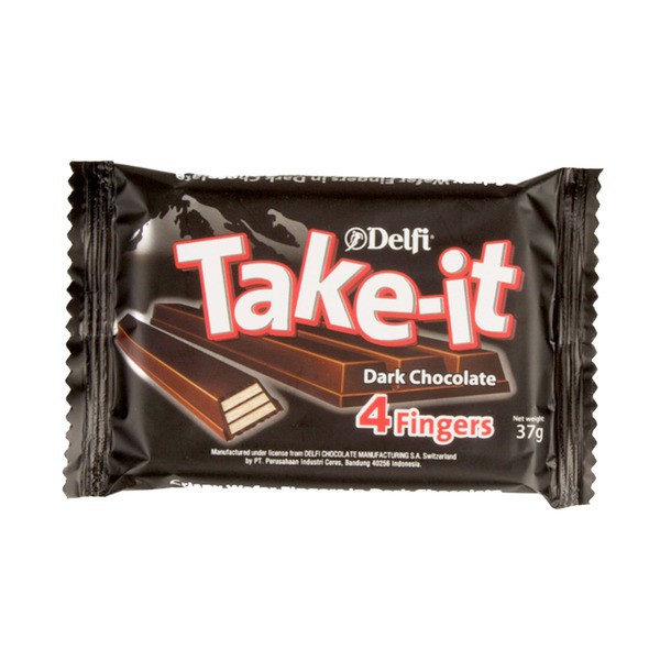 

DELFI Take It 4 Fingers Dark Chocolate Wafers 35gr