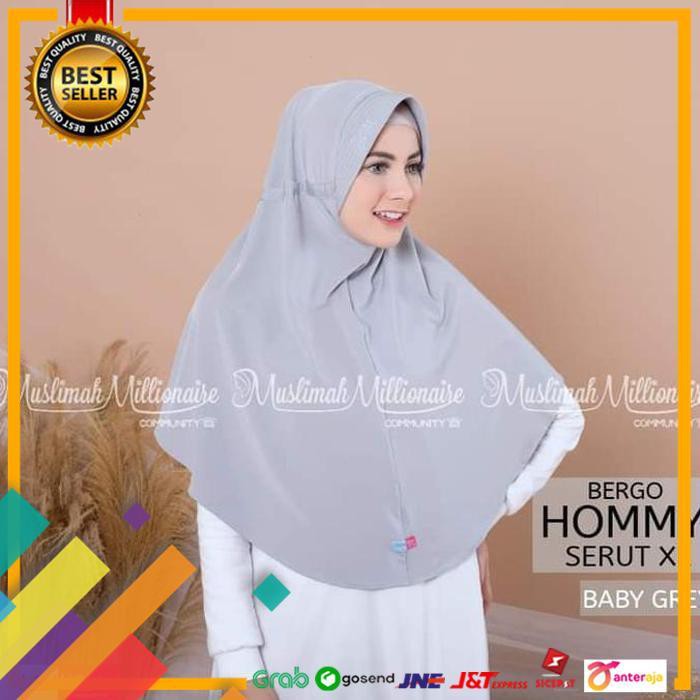 SALE.. BERGO HOMMY XL SERUT JILBAB HIJAB INSTAN DEWASA - PUTIH ..TERMURAH
