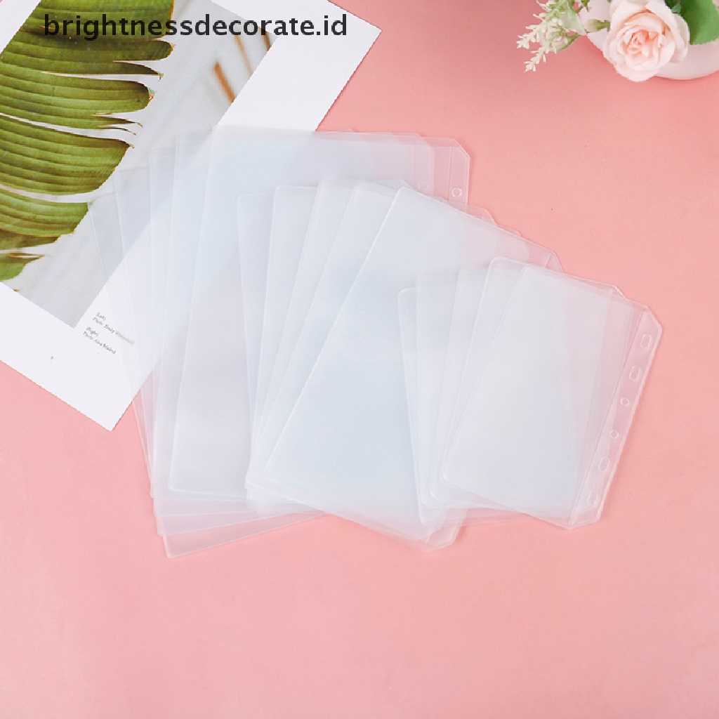 5 Pcs Kantong Binder Folder A5 A6 A7 Warna Transparan Untuk Notebook Binder