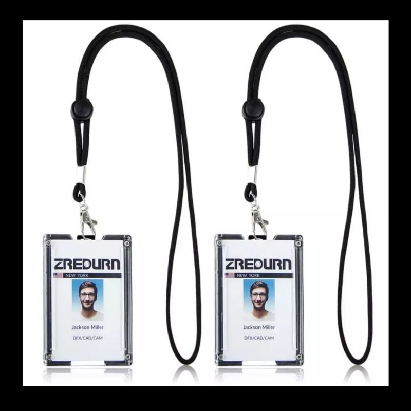 

Zayex Lanyard ID Card Holder Clip Metal untuk Uang dan Muat 4 Kartu