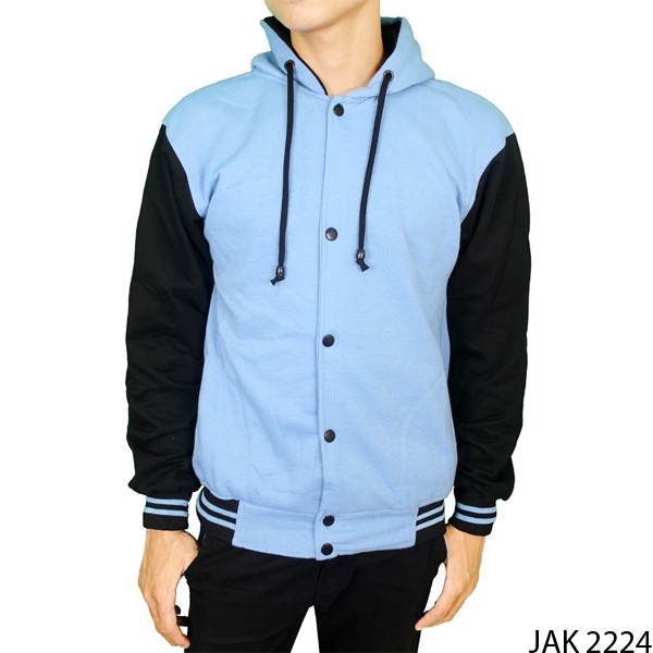 Jaket Fleece Casual Fleece Biru Muda – JAK 2224