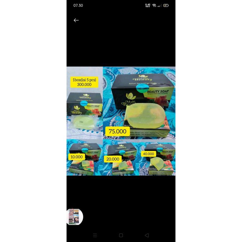 SABUN MULTI BEAUTY MULTI BEAUTY SOAP SABUN SULTAN MBS