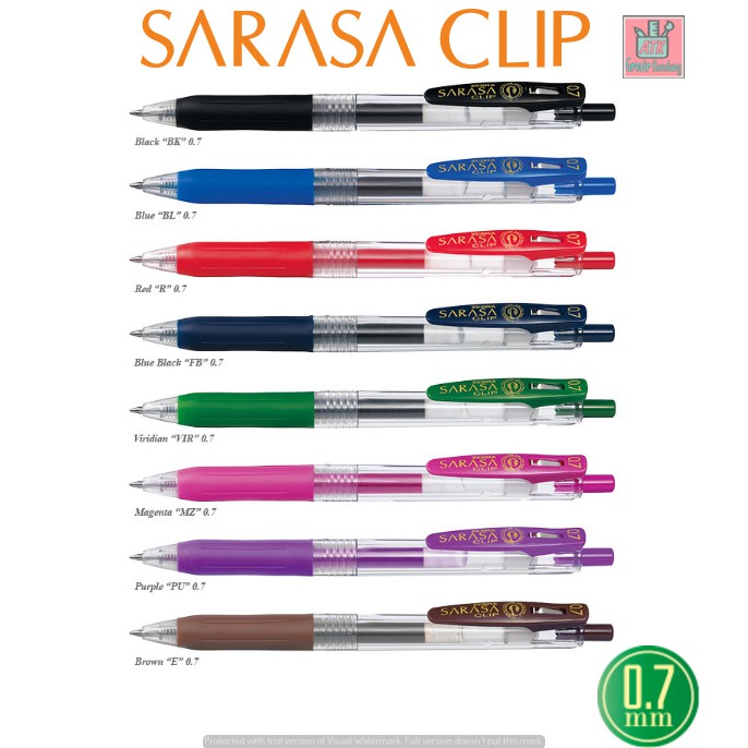 

Pulpen / Pena Gel Zebra Sarasa Clip 0.7 mm Eceran