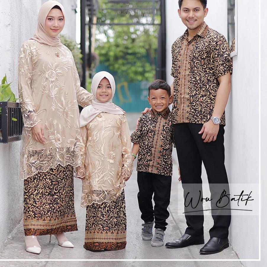 Model Baru SAMAYA BATIK - Baju Batik Sarimbit COUPLE Keluarga BRUKAT Tunik - Kebayak Tunangan Lamaran Kondangan  Kebaya Wisuda Modern Rok Batik Plisket Panjang Span | Gamis Batik Muslim Hijab