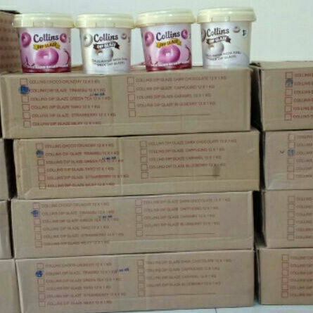 

Pembelian 1 dus (isi 12 pail) - Collins Dip Glaze 1 kg per pail