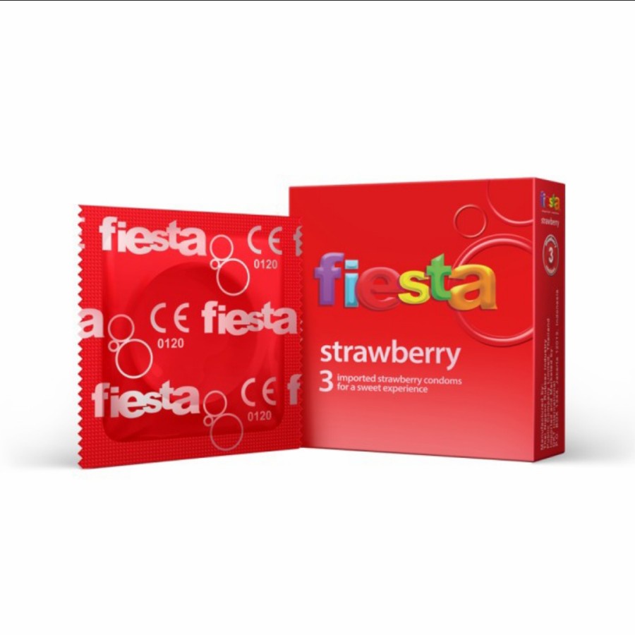 Kondom Fiesta Strawberry isi 3 pcs