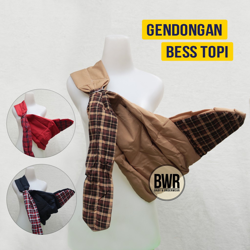 Gendongan Samping Bess TOPI | Gendongan anak bess kotak TUA