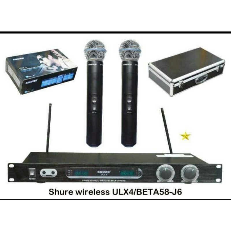 Mic Wireless Shure Ulx4/Beta58 Baru