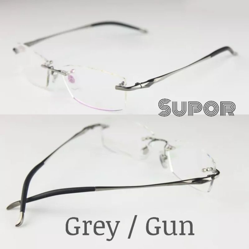 FL7 FRAME kacamata minus Pria frameless rimless titanium sport kaca mata minus progresif bor