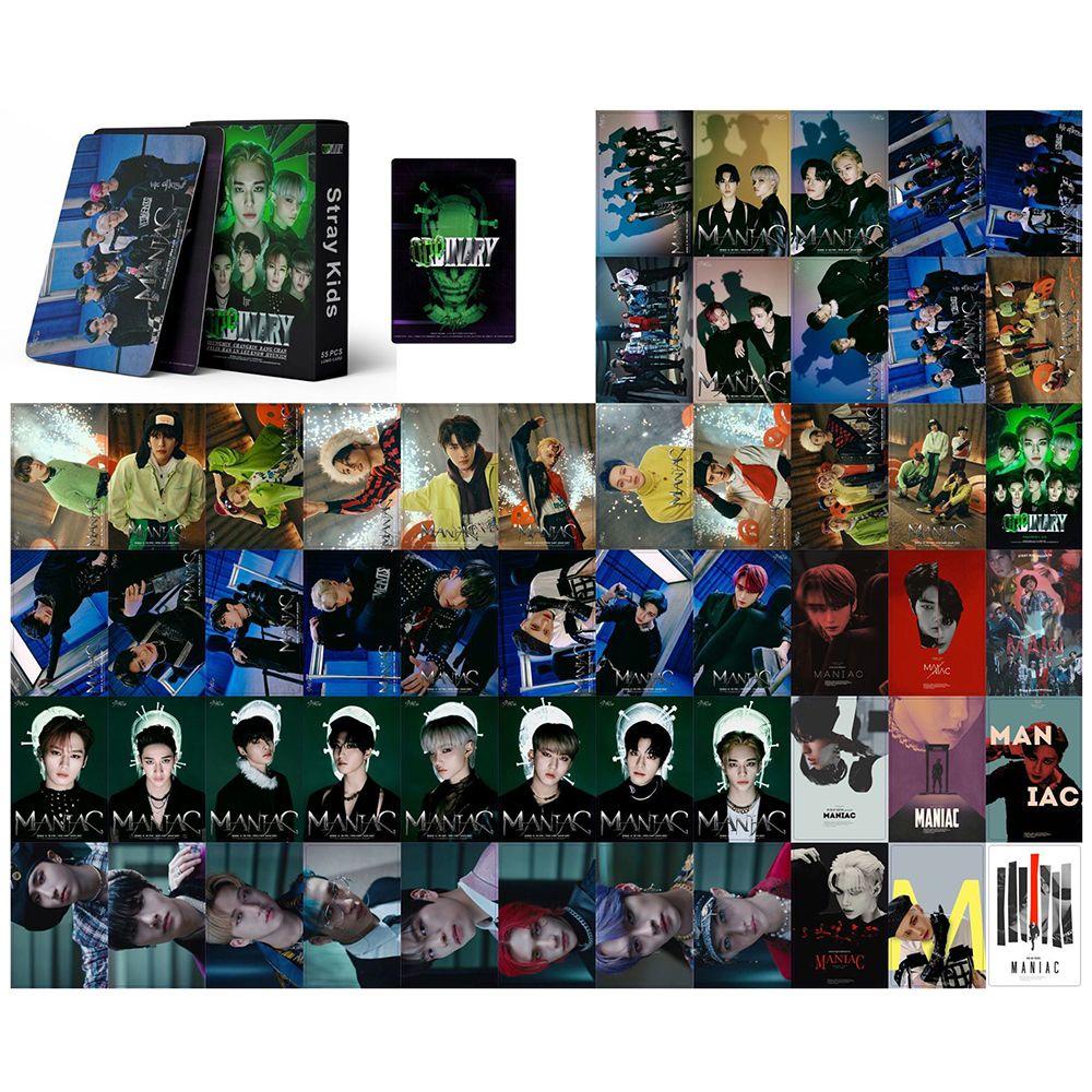 Needway  Stray Kids Photocard 54Pcs/set KPOP Christmas Evel Small Photo Card Greetings Card Kartu Pos Memori Kecil Kartu Foto Album Pameran