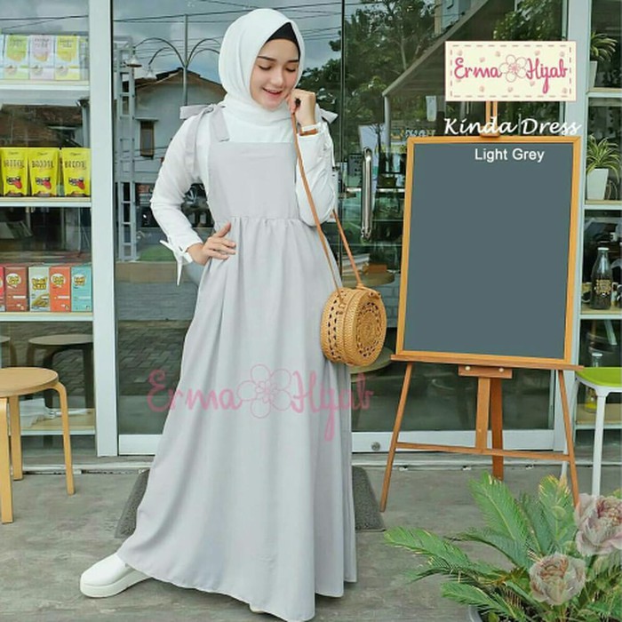 GAMIS SYARI ANNAJAH CAPUCCINO 900GR 110 140 ALLSIZE GAMIS SYARI BUSUI CADAR CREPE HQ POLOS MURAH I.