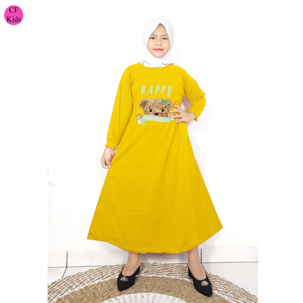 Gamis Anak Perempuan DTF Happy Bear CF Kids