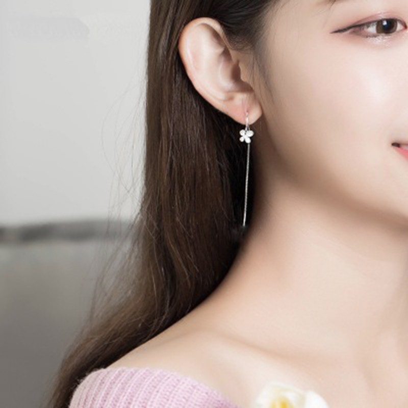 925 anting perak sterling anting-anting wanita dengan perhiasan fashion berlian