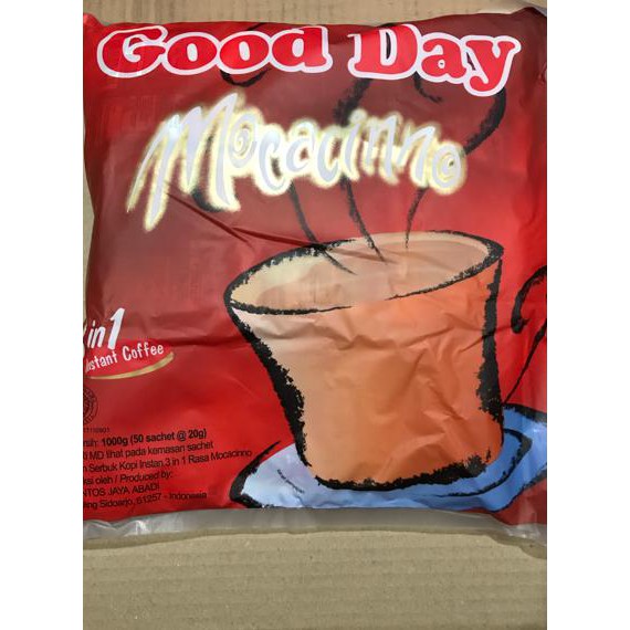 

Good Day Mocacinno 1 Pak / 50 Sachet/ Sashet / Bungkus / Pcs / Moca