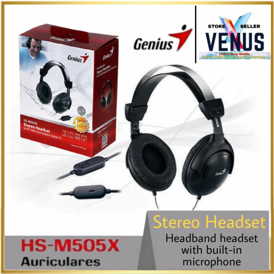 Genius HS-M505X Headset Stereo Sound With POWERFULL BASS